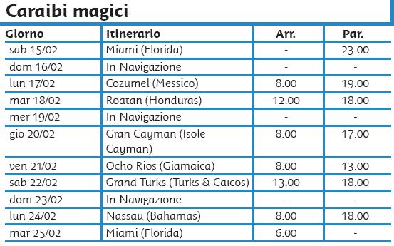 Programma Crociera Costa Luminosa
